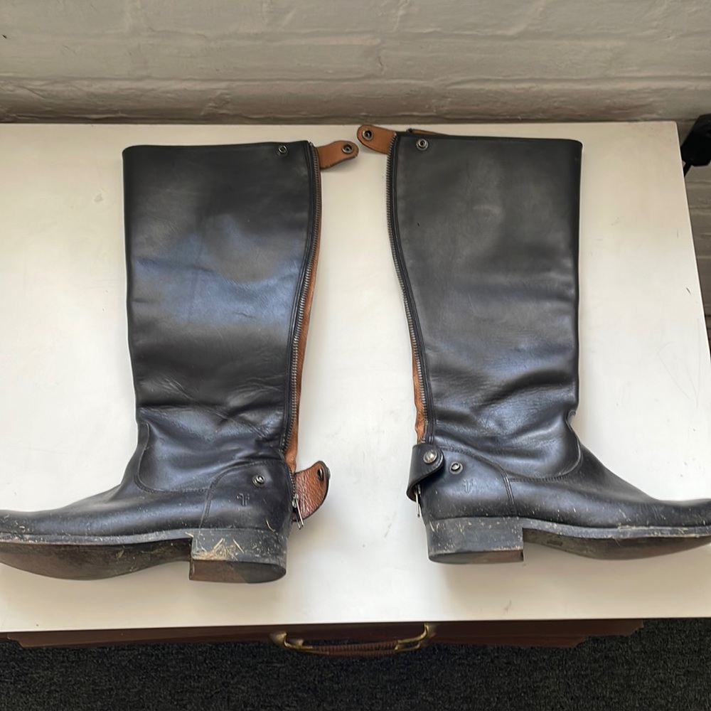 BLACK FRYE KNEE HIGH BOOTS